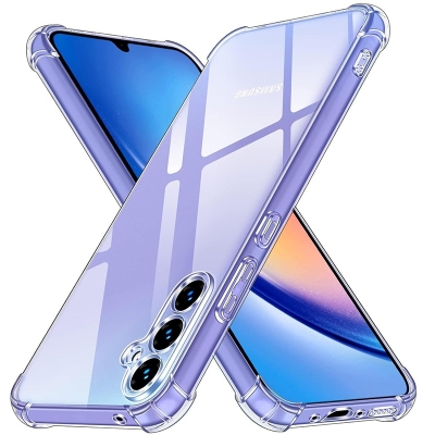 Picture of For Samsung Galaxy S23 FE 5G Soft TPU Clear Transparent Shockproof Airbag Back Cover Case Transparent