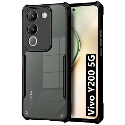Picture of For Realme C67 4G Silicone Airbag cover Shockproof Transparent Protective Clear Back Cover TPU Case Black