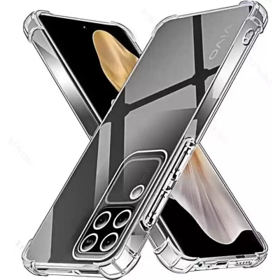 Picture of For Xiaomi Redmi Note 13 5G Shockproof TPU Bumper Clear Soft Silicone Acrylic Mobile Phone Case [ Pani Cover ] Back Cover Transparent