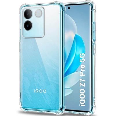 Picture of For Motorola Moto G73 Silicone Cases Shockproof Drop Protection Tested 2023 Round Edge Camera Bumper Perfect Fitting In Black & Blue Color Phone Back Cover Transparent