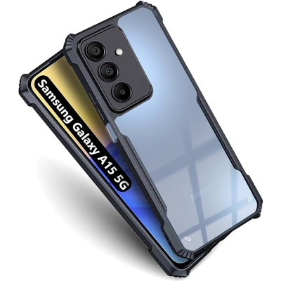 Picture of For Motorola Moto G84 5G Xundd Shockproof TPU Bumper Clear Acrylic Mobile Phone Case For Motorola G84 Back Cover Black