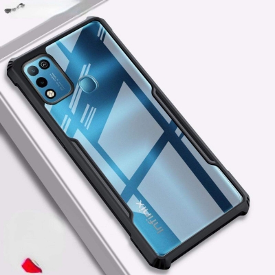 Picture of For Xiaomi Poco C55 / Redmi 12C / Redmi 11A Premium Silicone Case Crystal Clear Soft Transparent Flexible Protective Mobile Phone Back Cover Black