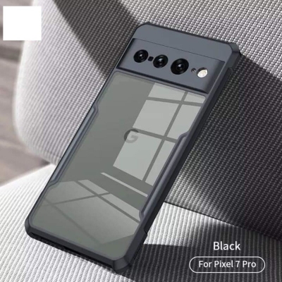 Picture of For Samsung Galaxy A31 Shockproof Tpu Bumper Hard Clear Acrylic Mobile Phone Case For Samsung A31 Back Cover - Camera - Phone Back Cover Black