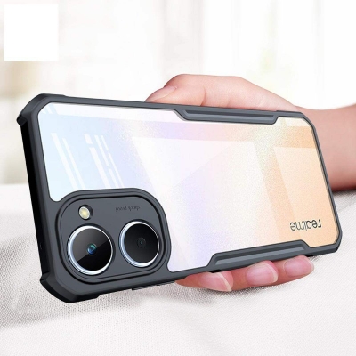 Picture of For Xiaomi Poco M3 Shockproof TPU Bumper Clear Acrylic Mobile Phone Case For Poco M3 Back Cover - Phone - Phone Back Cover Black