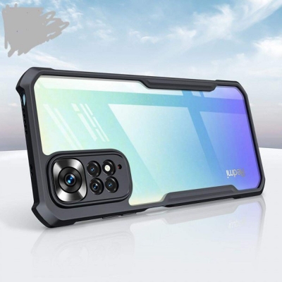 Picture of Xundd Fusion Case Vivo Y02 Back Cover Shockproof Back Cover Case Luxury Transparent Clear Hard Back Case Vivo Y02 Xundd Beatle Series Lens Protection Case For Vivo Y02 Black