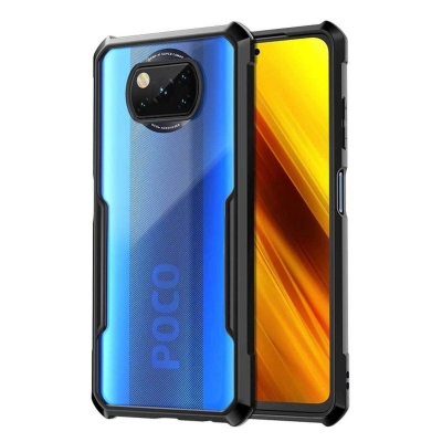 Picture of Infinix Hot 10S - Luxury Xundd Transparent Crystal Clear Case Ultra Thin Light Weight Trendy Stylish Slim Shockproof Bumper Camera Protective Xundu Cover Black