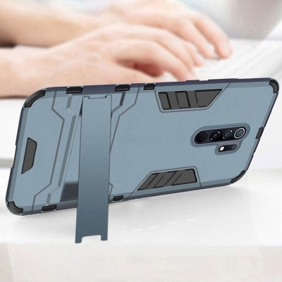 Picture of Samsung Galaxy A51(4G) - Luxury Matte Trendy Stylish Shockproof Camera Bumper Protective Smoky Transparent Back Cover Case Blue