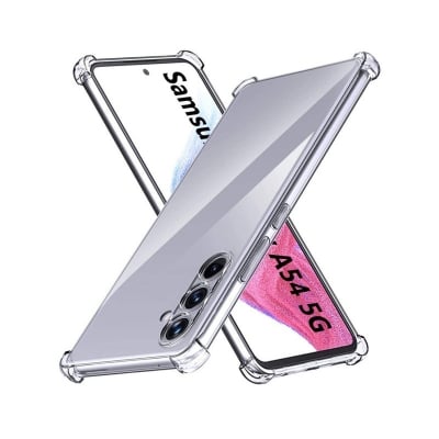 Picture of For Samsung Galaxy S23 Ultra Case, Scratch Resistant Soft TPU Back Cover Shockproof Silicone Gel Rubber Bumper Anti-Fingerprints Full-Body Protective Case Cover for (Transparent) Transparent