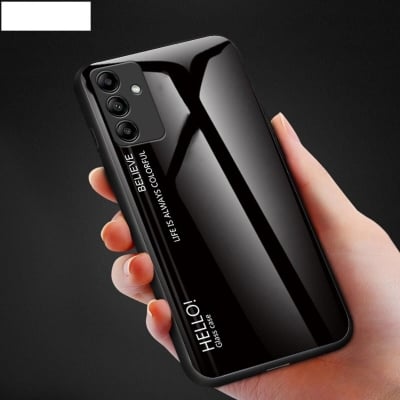 Picture of For Xiaomi Redmi Note 10 \ Note 10S Cover White Translucent Frosted Feel Color Borders Logo Hole With Camera Protection Clear Back Case - Redmi Note 11 Back Cover (Back Case Cover For Smartphone) Black