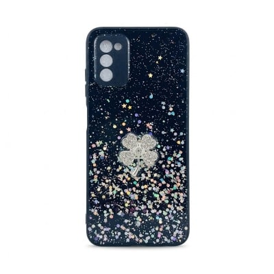 Picture of Samsung Galaxy A12 / Galaxy A12 Nacho / Galaxy M12 - Camera Protection Luxury 6D Plating Half Wrapped Stone Fashionable Soft Ladies Case Cover 