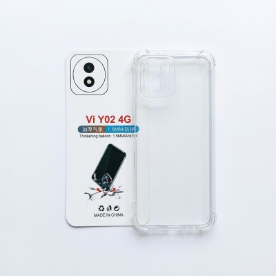 Picture of For Vivo Y20 / Vivo Y12S / Vivo Y20i / Vivo Y20G Edge-Reinforced Shockproof Cushion Back Clear Hybrid Transparent Hard Cover Casing - Phone Transparent