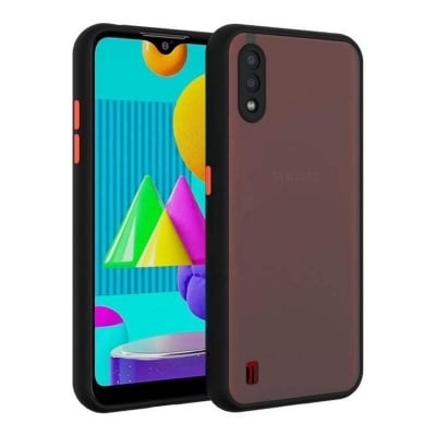Picture of For Samsung J7 Prime Shockproof Cover Transparent Back Cover With Bumper Black