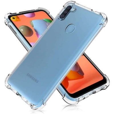 Picture of For Samsung Galaxy A03 Core Back cover Case Liquid Silicone Rubber Soft  Case Transparent