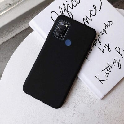 Picture of For Realme C15 Matte Translucent Hard Camera Protection With Button Bumper Shockproof Frosted Back Matte Back Cases/Cover - Mobile Back Cover 