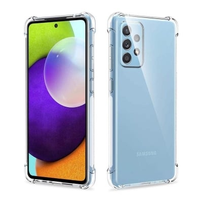 Picture of For Samsung Galaxy A22 4G Luxury 6D Plating Soft Casing Silicone Square Frame Phone Case White