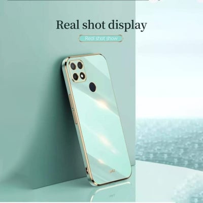 Picture of For Oppo F19/ Oppo A95/Oppo A74 (4G)Fashion Case Auroras Luxury Electroplate Cover Shockproof Soft Silicone Back Cover - Camera - Phone Back Cover 