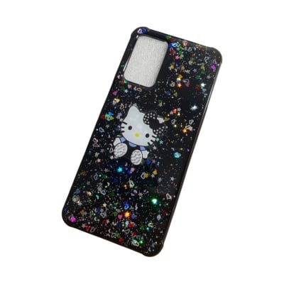 Picture of For oppo A16 Glitter hd print Back Cover with Riband soft silicone case - Phone Back Cover (Back Case Cover For Smartphone) 