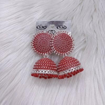 Picture of New beautiful metal earring for women Red