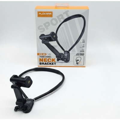 Picture of PLOKAMA CX-60 Neck Bracket Hands-Free Mount for Sports Camera & Smartphone PLOKAMA CX60 Black