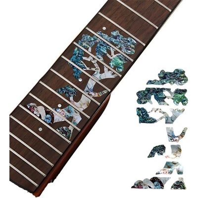 Picture of Ultra Thin Musical Instrument Acoustic Guitar Bass Electric Guitar Inlay Sticker Decals Fretboard Sticker 