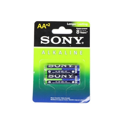 Picture of SONY AA BATTERY (ALKALINE)-PACK OF 2 NON-RECHARGEABLE BATTERIES Multicolor