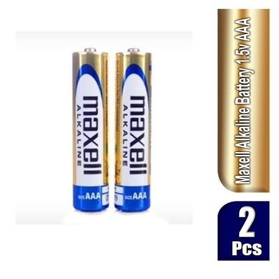 Picture of Maxell Alkaline Batteries, AAA, 1.5 Volt (Pack of 2 Pieces) NON-RECHARGEABLE BATTERIES Multicolor