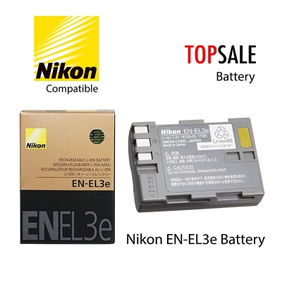 Picture of Nikon EN-EL3e Rechargeable Lithium-Ion Battery for Nikon D50, D70, D70s, D80, D90, D100, D200, D300, D300S, and D700 