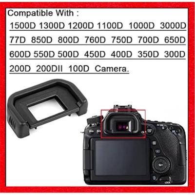 Picture of Canon view finder cap / eye cap for canon 700d 600d 550d 1200d 1100d 1300d 4000d 2000d 200d 77d 800d 750d 760d 650d camera Black