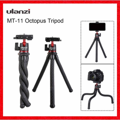 Picture of Ulanzi MT-11 13inch length Octopus Tripod for All model Mobile phone/Mini Single Camera 360 degree Flexible 3KG max load Tripod Black