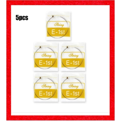 Picture of 5 Pcs Single Guitar Strings Acoustic Guitars Top 1st E Loose strings Silver