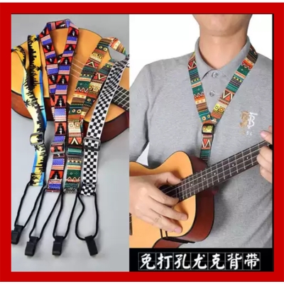 Picture of Ukulele Strap Folk Style Cotton Transfer Classic Shoulder Strap 