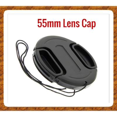 Picture of 55mm Snap-On Lens Cap for Nikon D3400 D3500 D5600 AF-P 18-55mm for Sony A7 A7 II A7 III FE 28-70mm Lens Kit Black