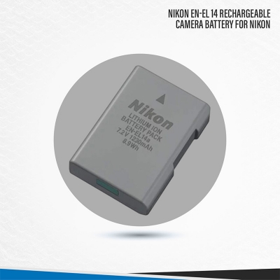 Picture of Nikon EN-EL 14 Rechargeable camera Battery For D5300 D3300 P7100 P7000 D3100 D3200 D5100 D5200 Nikon EN EL14 Li-Ion Battery 