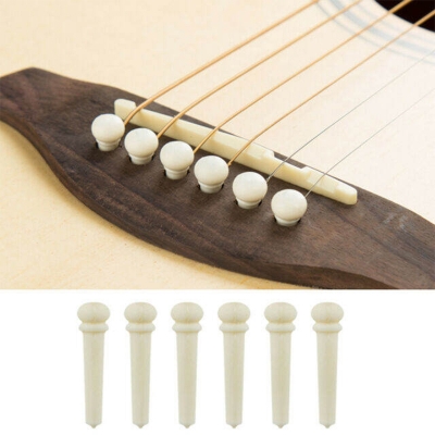 Picture of 6 Pcs Bridge Pins For Acoustic Guitar - White
