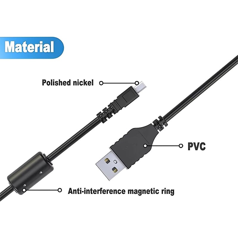 Picture of SONY Camera Data USB Cable Cord For SONY DSC-S650 S700 S730 S750 S780 S800 S950 S980 S2100 A100 A200 A300 A350 A700 DSC-W180 W190 S2100 W310 W320 W330 A900 Black