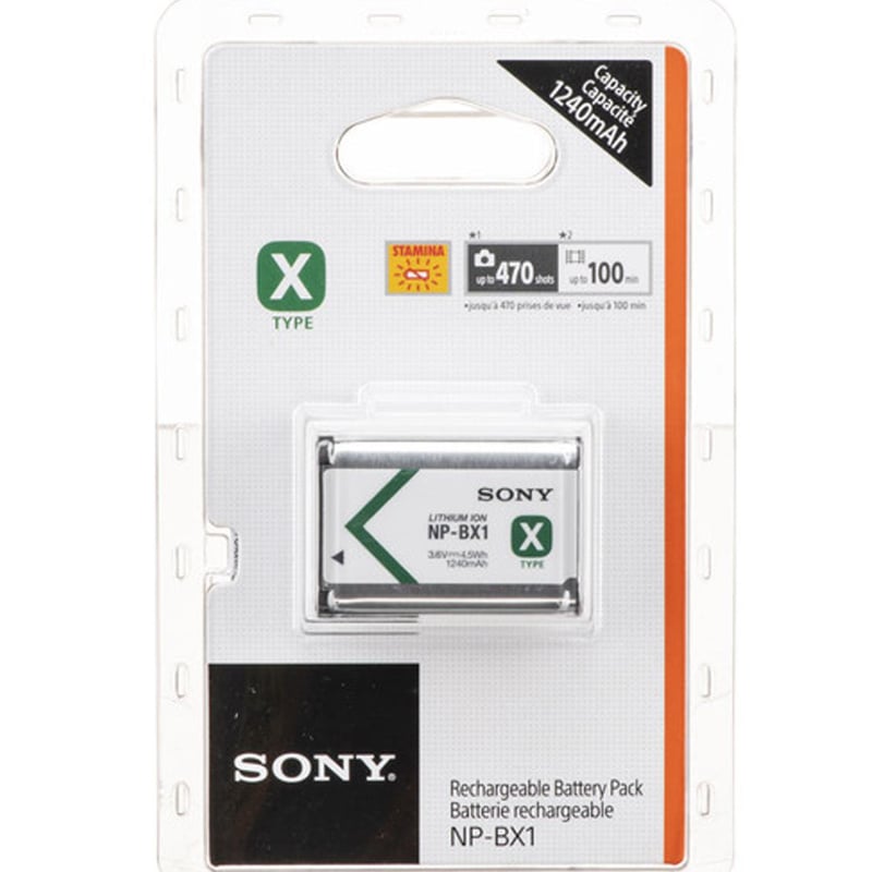 Picture of Sony NP-BX1 X-Series Rechargeable Battery Pack for Sony Cyber-shot DSC-HX300, HX50V, RX1/RX1R, RX100/RX100 II, WX300 