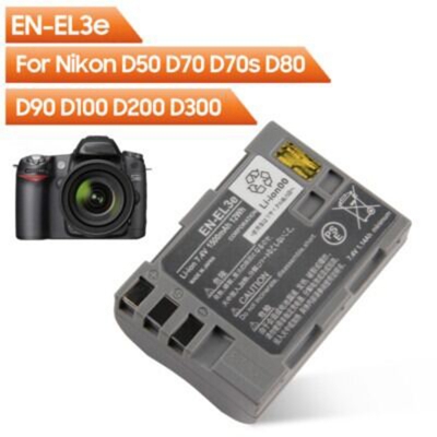Picture of Nikon EN-EL3e Rechargeable Lithium-Ion Battery for Nikon D50, D70, D70s, D80, D90, D100, D200, D300, D300S, and D700 