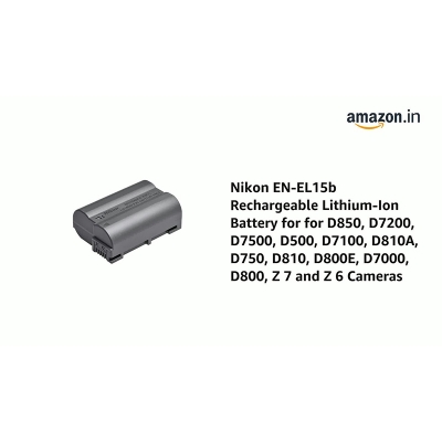 Picture of Nikon EN-EL15 Rechargeable Lithium ion Battery for D7000/D7100/D7200 D7500/D800/D610/D500/D850 DSLR Camera Battery 