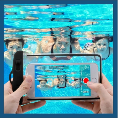 Picture of 1 Pcs  Mobile Phone Waterproof Bag, Touch Screen, Swimming, Drifting, Diving, Air Bag, Transparent Sealed Protective Bag, Outdoor Multicolor