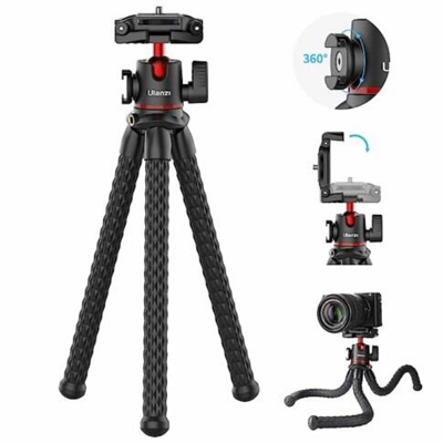 Picture of Ulanzi MT-11 13inch length Octopus Tripod for All model Mobile phone/Mini Single Camera 360 degree Flexible 3KG max load Tripod Black