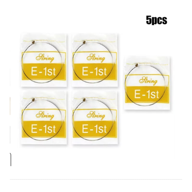 Picture of 5 Pcs Single Guitar Strings Acoustic Guitars Top 1st E Loose strings Silver