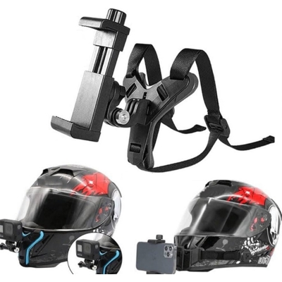 Picture of Durable Bike Mount for Vlogging: Mobile Helmet Mount with Secure Attachment for Capturing Action-Packed Moments Black