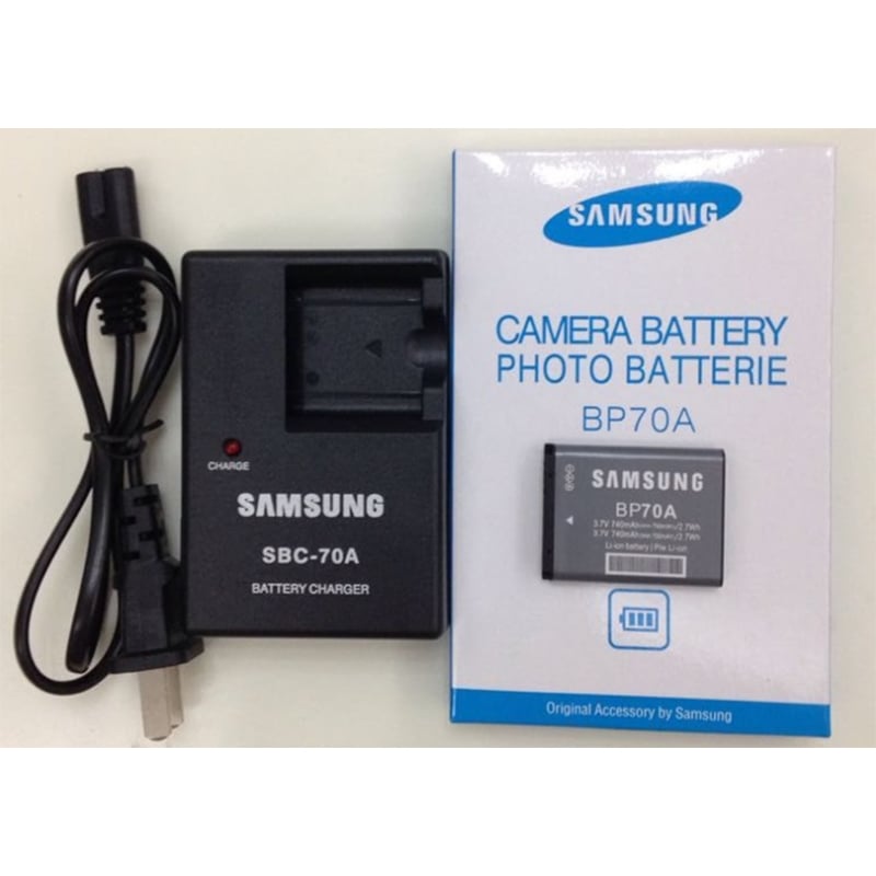 Picture of Combo Camera Battery and Charger SBC-70A for Samsung BP-70A BP70A Battery Compitable Camera ST65 ST66 ST77 ST90 ST95 ES80 MV800 SBC-70A