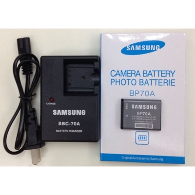 Picture of Combo Camera Battery and Charger SBC-70A for Samsung BP-70A BP70A Battery Compitable Camera ST65 ST66 ST77 ST90 ST95 ES80 MV800 SBC-70A