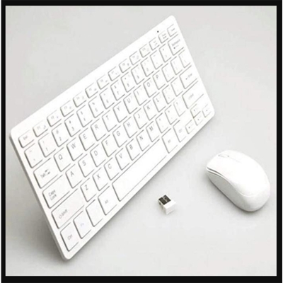 Picture of KM901 Keyboard Mouse Combo 2.4G Wireless 78 Key Mini Keyboard and Mouse - White