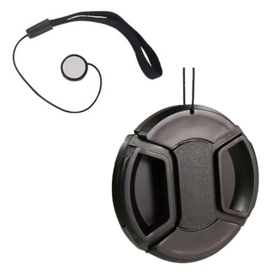 Picture of 55mm Snap-On Lens Cap for Nikon D3400 D3500 D5600 AF-P 18-55mm for Sony A7 A7 II A7 III FE 28-70mm Lens Kit Black