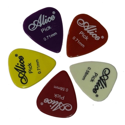 Picture of 5 Pcs Smooth Multi-Color Guitar Picks 