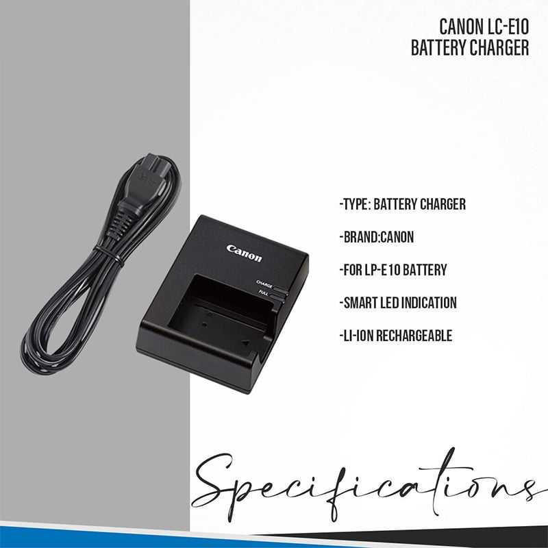 Picture of Canon Charger LC-E10  Use For LP-E10 Battery Canon 1100D, 1200D, 1300D,1500D, 2000D, 3000D, 4000D, t3, T5, T6, T7 