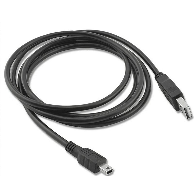 Picture of DSLR USB 2.0 A Male to Mini-B Male Cable for Cameras, Canon, Cable 1.5m-Black - Multi Plug Black