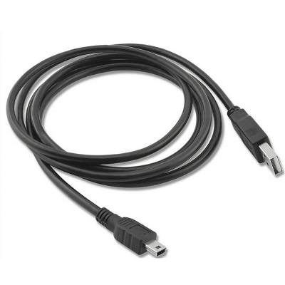 Picture of DSLR USB 2.0 A Male to Mini-B Male Cable for Cameras, Canon, Cable 1.5m-Black - Multi Plug Black